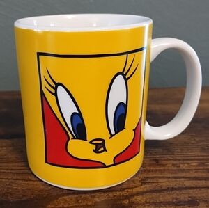 Vintage 1991 Tweety Bird Coffee Tea Mug Cup Warner Bros Yellow Looney Tunes